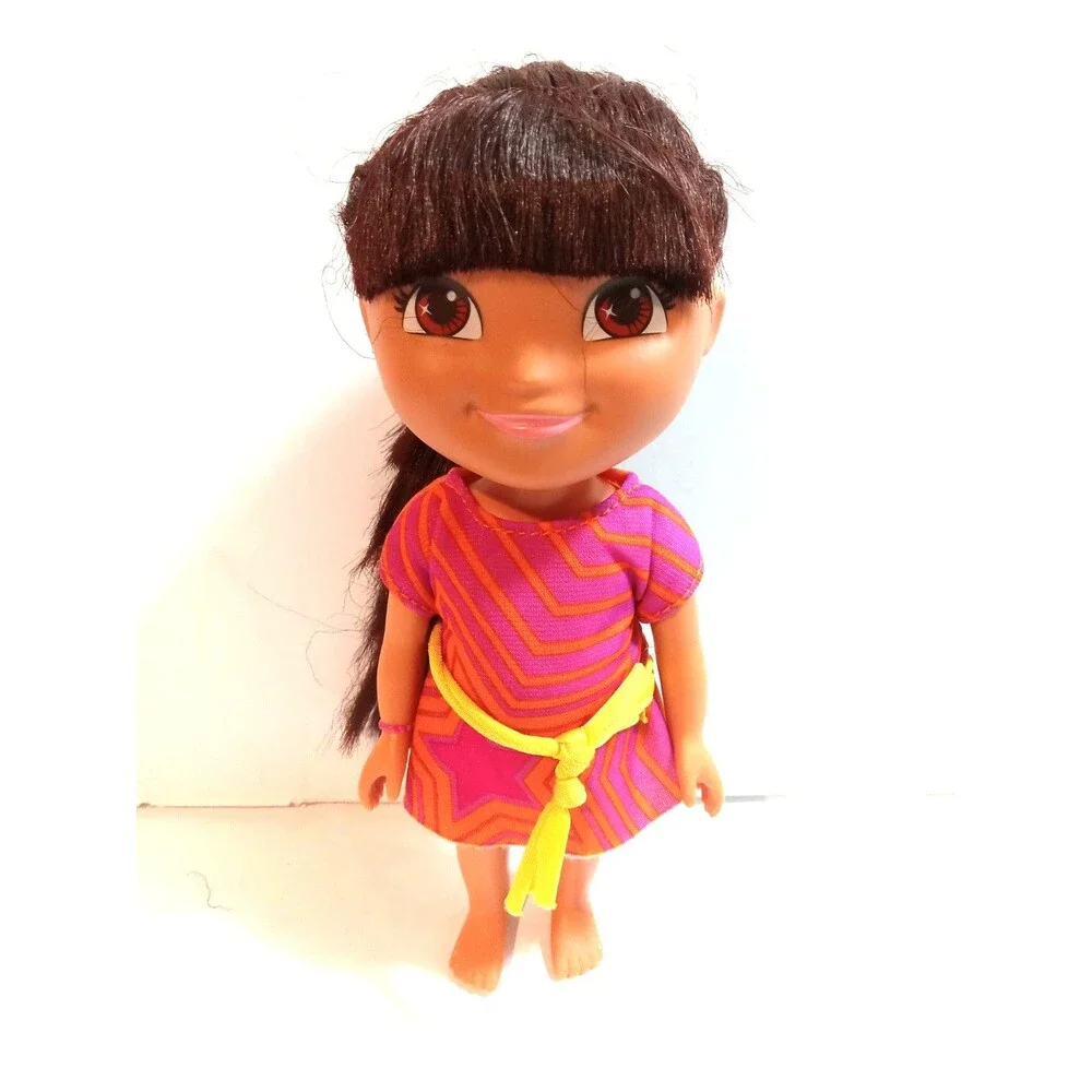 2009 Mattel Dora The Explorer Pink Orange Dress Plastic Doll 8